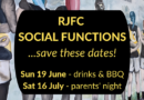 Social functions – save the dates